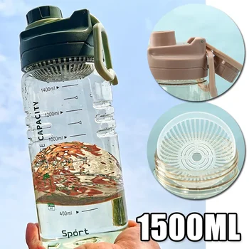 1,5 L BPA FREE Športová Fľaša s Filtrom Veľkú Kapacitu Pitnej Fľaša Kanvica Fľaša na Vodu Waterbottle Pohár Vriacej Vody