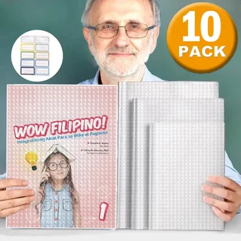 10 Hárky Transparentné, Self-adhesive Knihu Zabaliť Ochranný Kryt S/M/L Vodotesný Film Diamond Wrapper Pre A4 24K 16K Knihy
