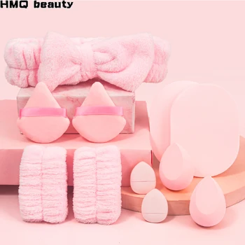 11pcs Nastaviť Tvár make-up Tool Kit - make-up Atď & Huby & CleanerTool & hlavový most Pre Ženy Tvár make-up Krásy Nástroj