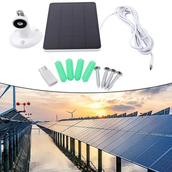 1set Solárny Panel USB Napájanie Pre Vonkajšie Bezpečnostné Kamery Klapka Smart Zvončeky Záhradné Lampy, domácich kutilov