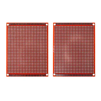 2 KS PCB Dosky červený Double-sided Palube 7*9 CM PCB DIY Univerzálnej Dosky s obvodmi