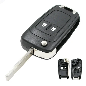 2-tlačidlo Skladací Kľúč Bývanie Náhradné Skladací Kľúč Pre Opel Astra J Corsa E Cascade Zafira Karl Auto Tlačidlo Príslušenstvo Čierny ABS