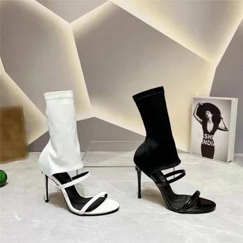2023 Luxusné Značky Sandále Típat Prst Lady Topánky Stručné Vysoké Podpätky Ženy Čerpadlá Útulný Sandalias Módne Sapatos Sexy Zapatos Mujer