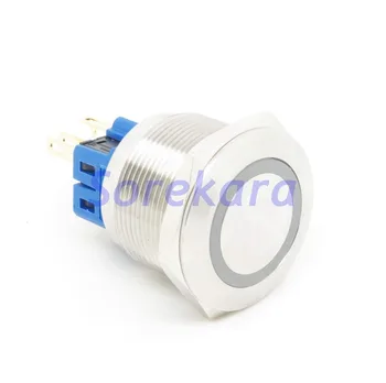 25 mm Krúžok LED Farba ORANŽOVÁ Latching 2NO 2NC Nehrdzavejúcej Ocele tlakovým spínačom Pre Automatické IP65 UL 6V/12V/24V/110V/220V