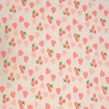 50x160cm Ružová, Oranžová Srdce a Cherry Patchwork textílie 100% bavlnenej tkaniny materiál meter domáci Textil, Prešívanie tkaniny pre šitie