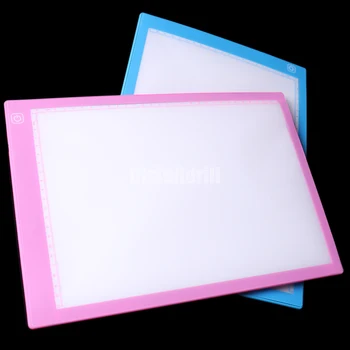A4 LED Light Pad pre Diamond Maľovanie, Motorové ľahkú Dosku Digitálne Tabletu na Kreslenie Pad Umenie maliarska doska so Stojanom
