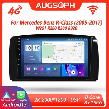 Android 13 autorádia pre Mercedes Benz R-Trieda 2005-2017, 9 palcov 2K Multimediálny Prehrávač s 4G Auto Carplay & 2Din