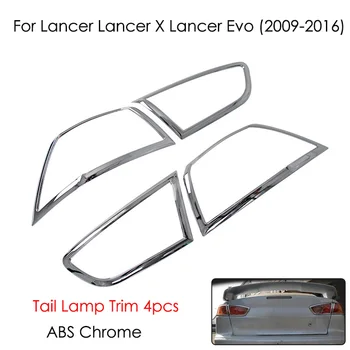 Auto Styling ABS Chrome Výbava zadné svetlo Zadné Hmlové Svietidlo Kryt Dekorácie Pre Mitsubishi Lancer Lancer X Lancer Evo 2009-2016