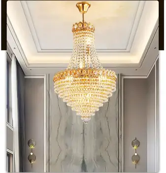 D50cm H67cm Moderné Zlatá Farba Sviečky Luxusné Kryštálu Železa Lustre Vnútorné Osvetlenie Pre Obývacej izby a Reštaurácia Luster