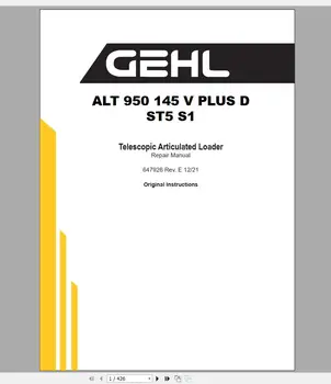 GEHL Strojov Ťažkých Zariadení 4.89 GB PDF 2022 Servisné Manuály, Hydraulické & Elektrických Schematické DVD
