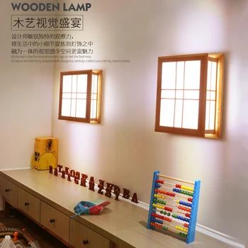 Japonské LED Tatami Nástenné Svietidlo Drevené Stropné Svietidlo Pre Spálne Posteli Chodby, Balkóna Masívneho Dreva Nástenné Svietidlo