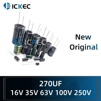 Kaly Inline Elektrolytické Kondenzátory 270UF 16V 35V 63V 100V 250V