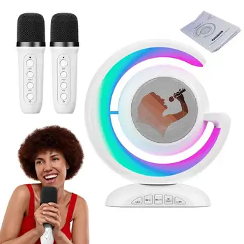 Karaoke Audio Bezdrôtový Modrý Zub Reproduktor Duálny Mikrofón Mini Music Box Zvuk Zmena Funkčného