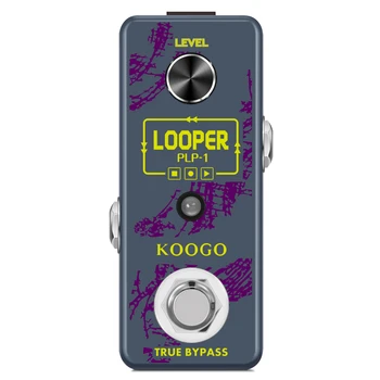 Koogo LEF-332 Gitara Looper Pedál Digitálne Looper Účinok Pedále Pre Elektrické Gitary, Basy, 10 Min Čas Nahrávania