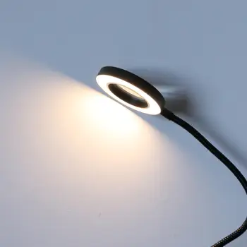 LED Zväčšovacie Stolná Lampa so Svorkou, 3 Režimy Tabuľka Klip Lampa s Stlmiť Jas, Flexibilné Gooseneck Nastaviteľné