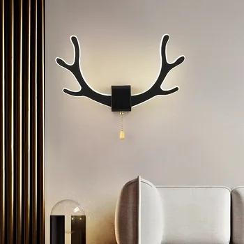Moderné LED Kreatívne Nástenné Svietidlo Parohy Pre Obývacia Izba, Spálňa, Nočné Wall Art Sconce Krytý Domova Osvetlenie Zariadenie Lesk