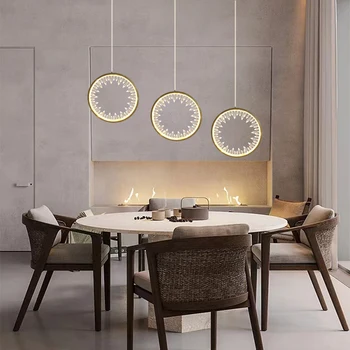 Moderné LED Krúžok Crystal Visiace Lampy, Spálňa Posteli Obývacia Miestnosť Kuchyňa, Jedálenský Stôl Bar Dekor Prívesok Svetlo