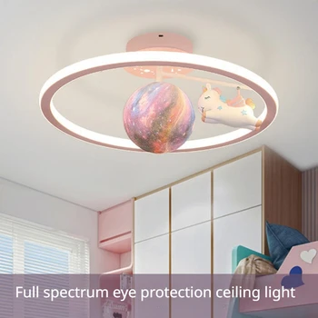 Moderný Minimalistický Domova Cartoon Ochrana Očí LED Svetlá Tvorivé Jednorožec Planéty, Spálne, detské Stropné svietidlo SANDYHA