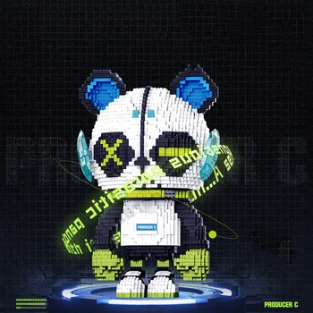 Módne Značky Krásne Cartoon Zvierat Parazitárne Panda Výrobcov C Blok Montáž Tehly Modelu Vzdelávacích Hračiek Zber
