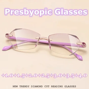 Nový Diamond Cut Vysokým Rozlíšením Okuliare na Čítanie Muži Ženy najperspektívnejší Ďalekozrakosť Okuliare Classic bez obrúčok Okuliare Presbyopia