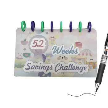 Obálky Úsporu Peňazí Výzvou 52 Týždňov Mini Hotovosť Organizátor Plánovač Pre Rozpočtovanie Účtovné Knihy A Spojiva Vrecká Pre Birthda