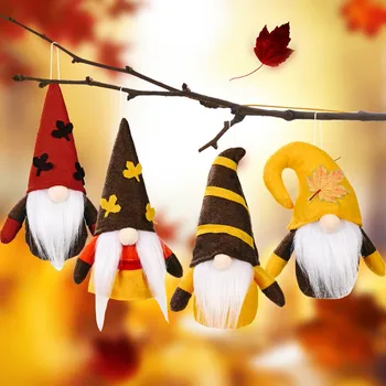Patria Knižnica Figúrky Tekvica Slnečnice Švédsky Elf, Trpaslík Plyšové Ozdoby Na Vianočné Jeseň Halloween Vďakyvzdania Dekorácie