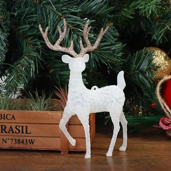 Plastové Crystal Flash Jeleň Vianočný Les Elk Dezert Tabuľka Výzdoba Vianočných Ozdôb Domov Dieťa Naviidad s darčekmi a Suvenírmi Displej
