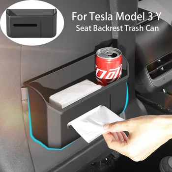 Pre Tesla Model 3 Y Sedadla Operadlá Koša Sedadlá Úložný Box Tkaniva Úložný Box Vody Držiak Auta Interiérové Doplnky