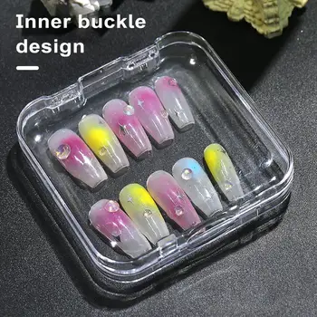 Remeselníkov Úložný Kontajner Multifunkčné Priehľadného Plastu Skladovacie Boxy na False Nechty Šperky Tabletky Mini Square