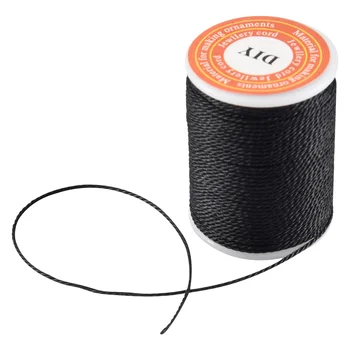 Roll Black Nepremokavého Bavlna Náhrdelník Korálky Kábel String 1mm HOT