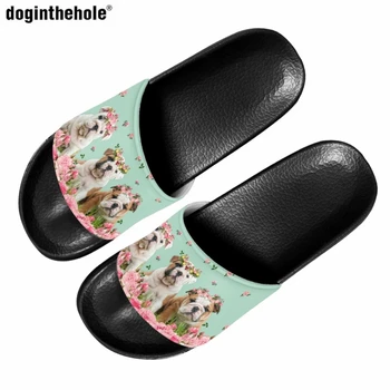 Roztomilý Šteňa 3D Tlač Papuče pre Ženy Lete EVA Ľahké Sandále Dámske Domov Vonkajšie Detské Non-slip Papuče Zuecos Para Mujeres