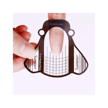 Sdotter 100ks Rozšíriť tvar nechtov UV gél budovy papier tvar francúzsky prsta rozšírenie šablóny samolepiace nechtov repair tool