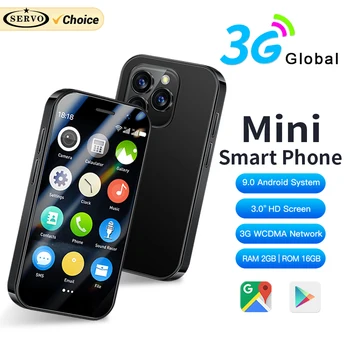 SERVO Mini Smart Phone 3G Globálnu Dual SIM Android OS 9.0 2 GB RAM+16 GB ROM 3.0