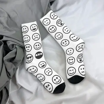 Smiať Lcon Pančuchy Harajuku Vzor Dizajn, Elegantné Ponožky Jeseň Anti-Slip Ponožky Pár Beží Kvalitné Ponožky