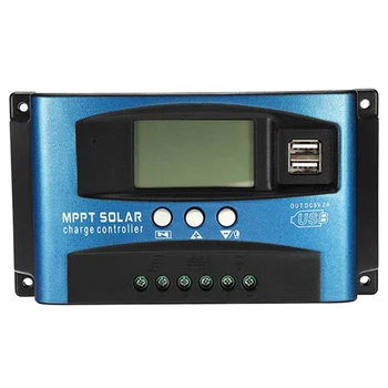 Solárny Regulátor MPPT 30A Dual USB, LCD Displej 12V 24V Solárnych panelov Nabíjačku Regulátor so záťažou