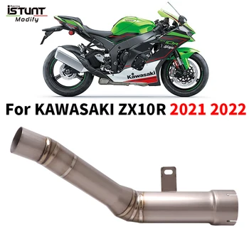 Titánové Zliatiny Sklzu Pre Kawasaki Ninja Zx-10R Zx10R Zx 10R 2021 - 2024 Motocykel Polovice Rúry Uniknúť Moto Pripojiť Originál Šál