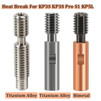 V6 Bimetal Heatbreak Pre Kingroon KP3S Pro 3D Tlačiarne Hrdla Bimetal Zliatiny Titánu Heatbreak Pre KP3S/KP3S S1 Pro/Pro V2/KP5L