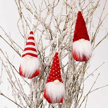 Vianočné Anonymný Bábika Gnome Visí Ozdoby Veselé Vianočné Dekorácie Pre Domov Strán Firmware Natal Nový Rok