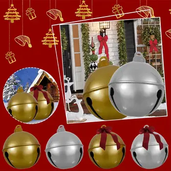 Vianočné Dekoratívne Balón Vonkajšie Zábavu Bell Nafukovacie Hračka Loptu Veselé Vianočné Dekorácie Pre Domov Visí Prívesok 60 cm R2Z2