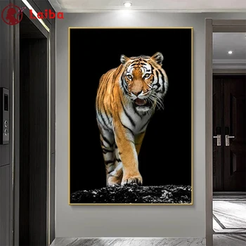 Zviera Mozaiky Diamond Maľovanie, Tiger, 5D, Cross Stitch, Výšivky, Mozaiky Darček, Domova, Obraz Kamienkami
