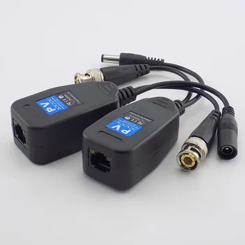 1/2/5Pair Pasívne Prehovoriť BNC Power Video Balun Vysielač Konektory pre RJ45 BNC DC muž pre CCTV Kamera pre HDTVI H2