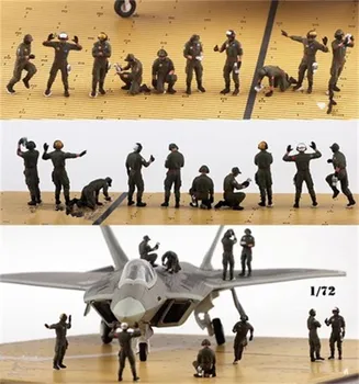 1:72 zmenšený Model 10 Ks Akcia Obrázok lietadlová Zem Služby Manipulácia Pracujúcich Mužov Bábiky Hračky DIY Scény Príslušenstvo Displej