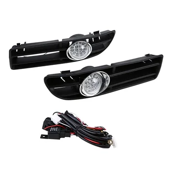 1 Dvojica LED Foglamp Predná Mriežka Predného Nárazníka Mriežka Hmlové Svetlá pre VW Bora, Jetta MK4 1999-2007