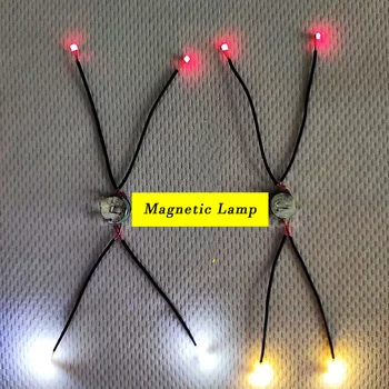 1 Visí 4 Mgenetic Lampa Mini Svetlo Drôtu Dĺžka 8cm Diy výroba modelov na Modelovanie Autá Odoslať Zadarmo Magnet a Batérie 1pc
