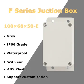 100*68*50-E F Series Ekonomické Elektrické Juction Box ABS Plast Sivá Skriňové Priemyselné Prípade Inštalácie Skrutky