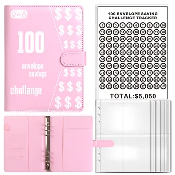 100 Obálky Výzvou Rozpočtu Binder Úspory Výzvy Knihy, Jednoduchý A Zábavný Spôsob, Ako Uložiť $5,050 Spojiva S Hotovosťou Obálok