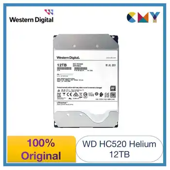 100% Originálne Western Digital WD 12TB 3.5 HDD Ultrastar Hélium Enterprise Pevný Disk SATA 7200 ot / min HC520 HUH721212ALE600