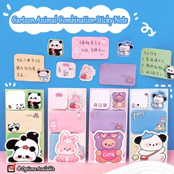 100Sheets Karikatúra Roztomilý Zvierat Obrie Panda/Little Bear/Králik/Šteňa Zmes Sticky Note Študent Účet Dekorácie-Nálepky