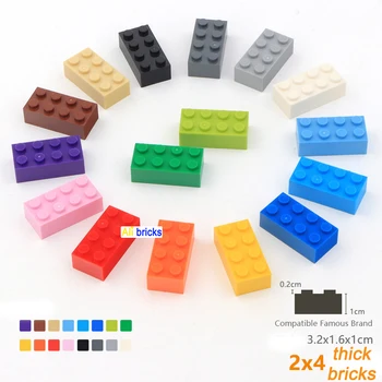 10pcs/veľa DIY Bloky Tehly Hrubé 2X4 Vzdelávacie Montáž Konštrukcie Hračky pre Deti Veľkosti Kompatibilné S Zbrusu