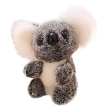 14 CM Roztomilý Koala Plyšové Hračky Malé jednofarebné, Dlhé Vlasy Super Mäkké Koala Bábika Slávnostné Darčeky Pre Deti na Vianoce, Narodeninové Darčeky